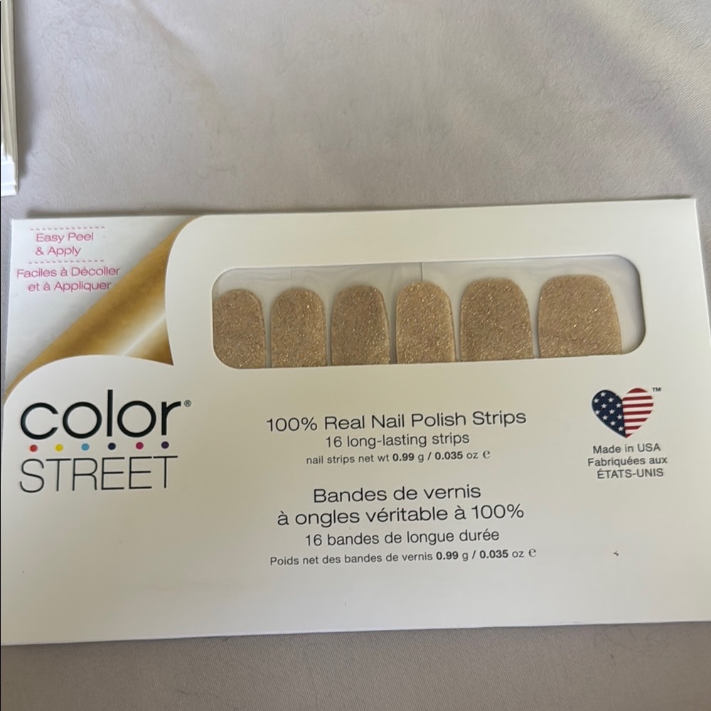 Color Street Gold Nail Strips Morganite Delight
